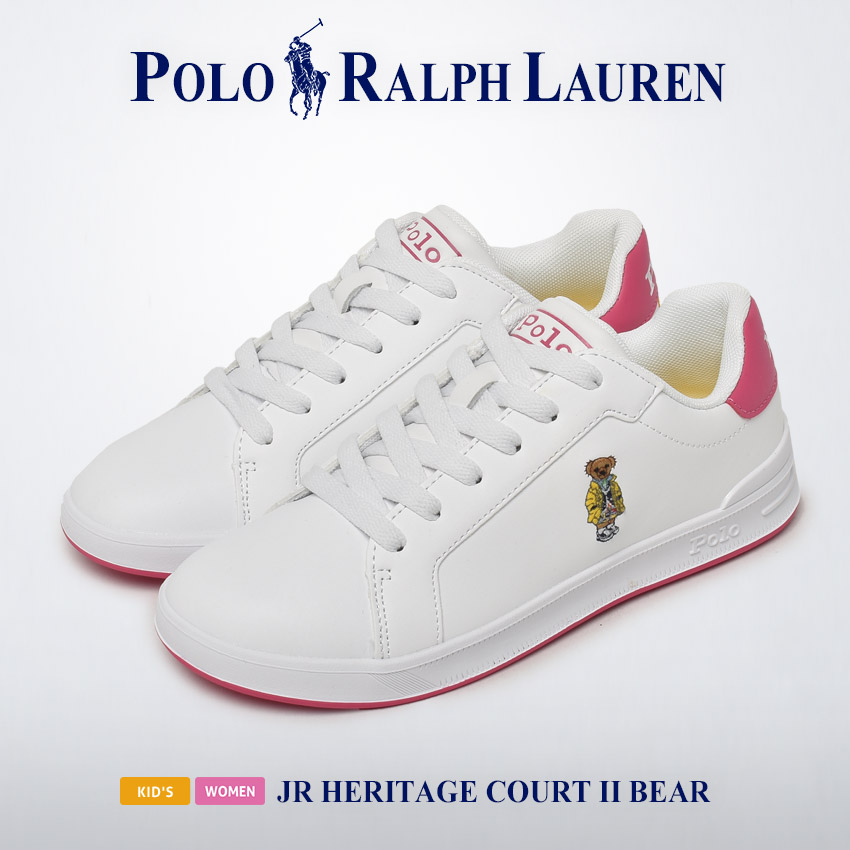 ポロ ラルフローレン スニーカー レディース キッズ 子供 JR ヘリテージ コート 2 ベア POLO RALPH LAUREN RF104112 RF104107｜z-sports｜03