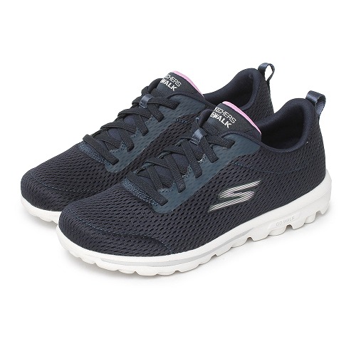 スケッチャーズ スニーカー レディース GO WALK TRAVEL-FUN JOURNEY SKECHERS 124985 ブラック 黒 ネイビー 靴 シューズ 軽量｜z-sports｜03