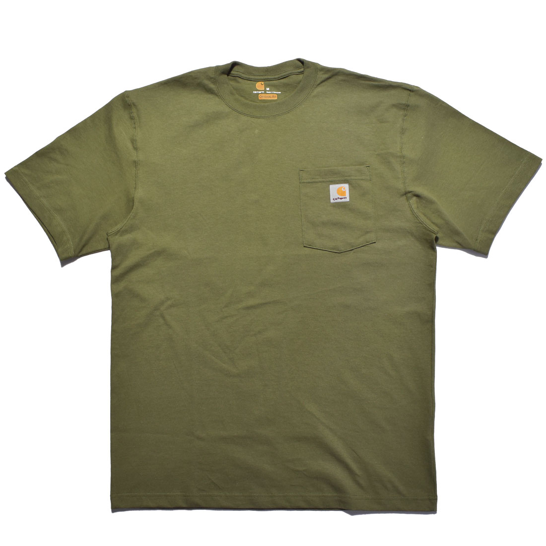 カーハート 半袖Tシャツ メンズ レディース ワークウェア ポケット ショートスリーブ CARHARTT RN14806-K87 ブラック 黒 白 ロゴ