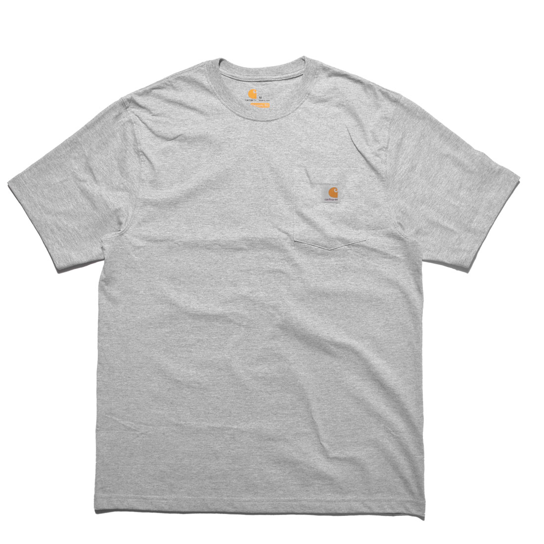 カーハート 半袖Tシャツ メンズ レディース ワークウェア ポケット ショートスリーブ CARHARTT RN14806-K87 ブラック 黒 白 ロゴ
