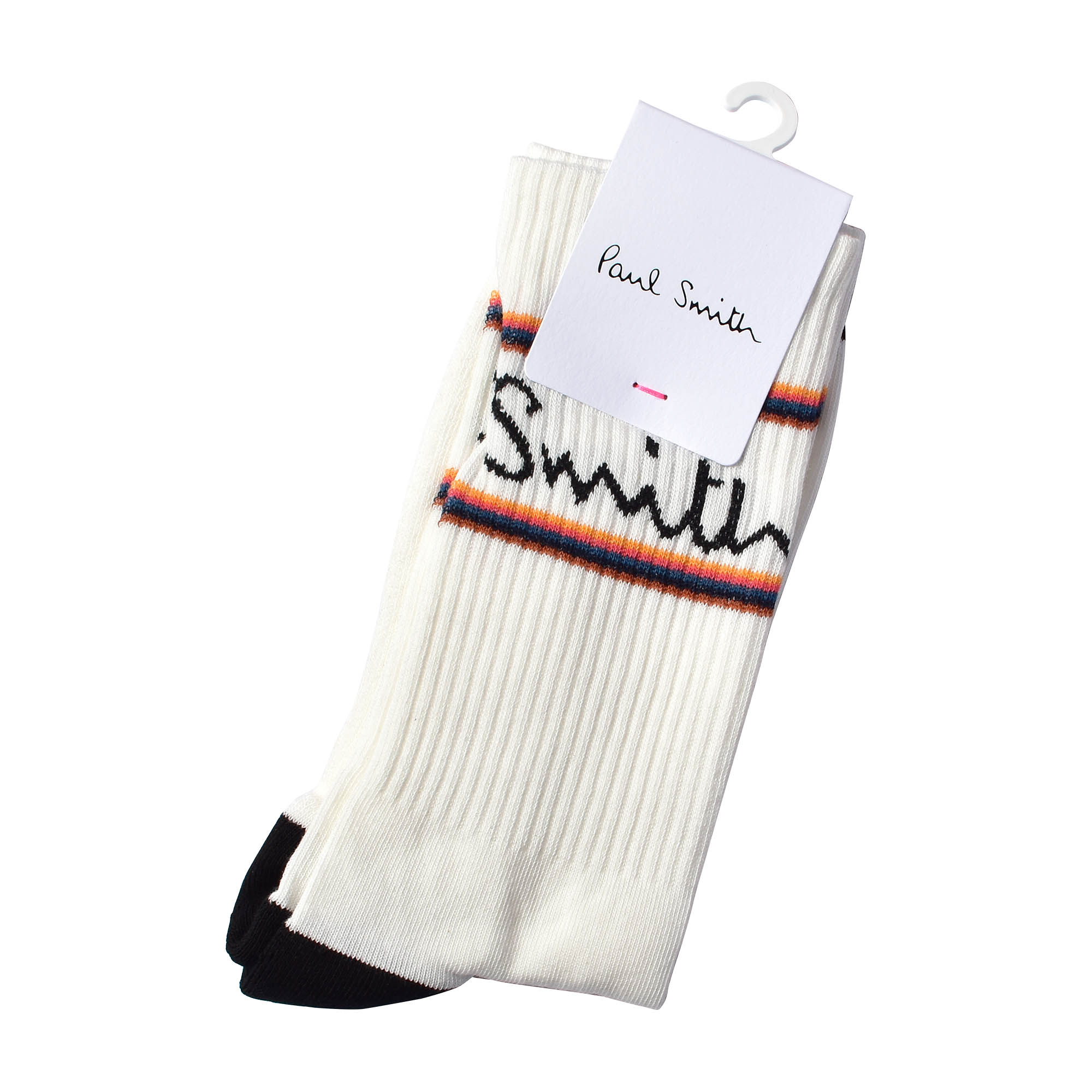 （ゆうパケット可）ポール スミス 靴下 メンズ SOCK LOGO PAUL SMITH M1A-380A-GF639 ブラック 黒 ホワイト 白 ウエア ソックス カジュアルソックス｜z-sports｜02