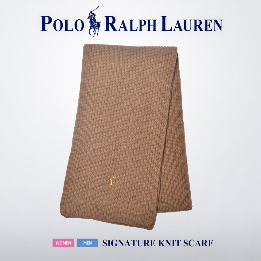 ポロ ラルフローレン マフラー メンズ レディース SIGNATURE KNIT SCARF POLO RALPH LAUREN PC0972 黒 ネイビー 紺｜z-sports｜05