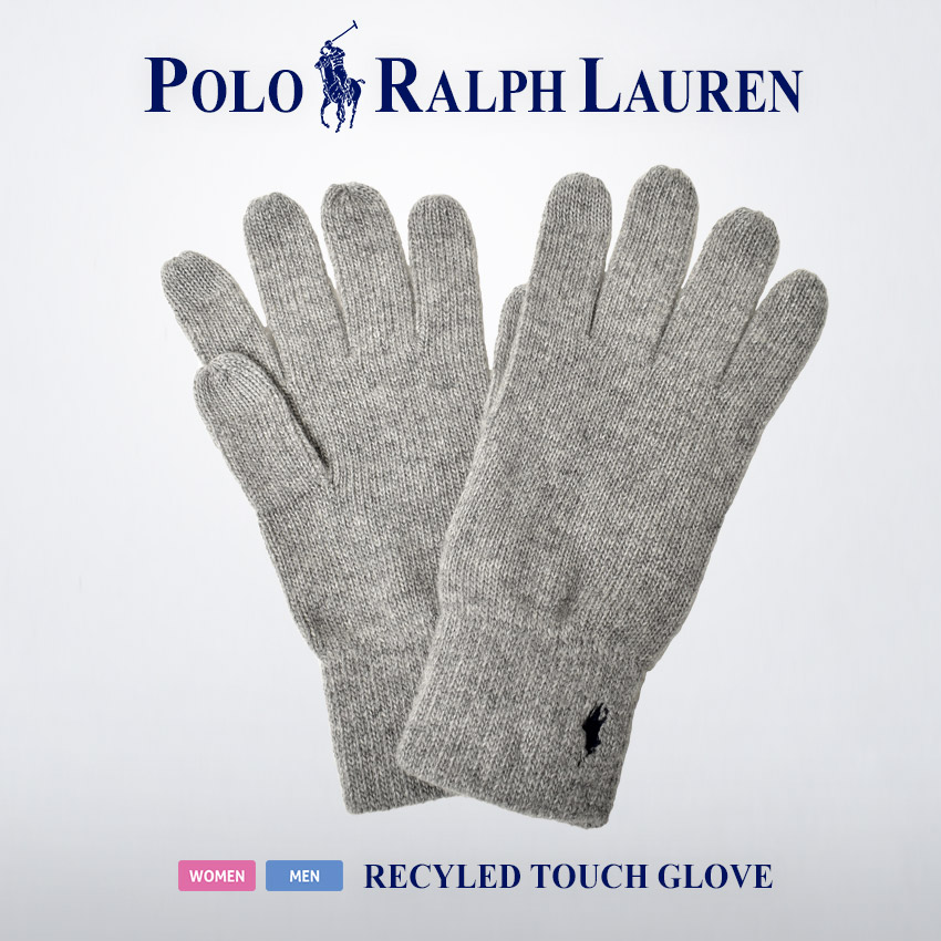 （ゆうパケット送料無料）ポロ ラルフローレン 手袋 メンズ レディース リサイクルド タッチ グローブ POLO RALPH LAUREN PC0712 黒 ネイビー 紺｜z-sports｜04