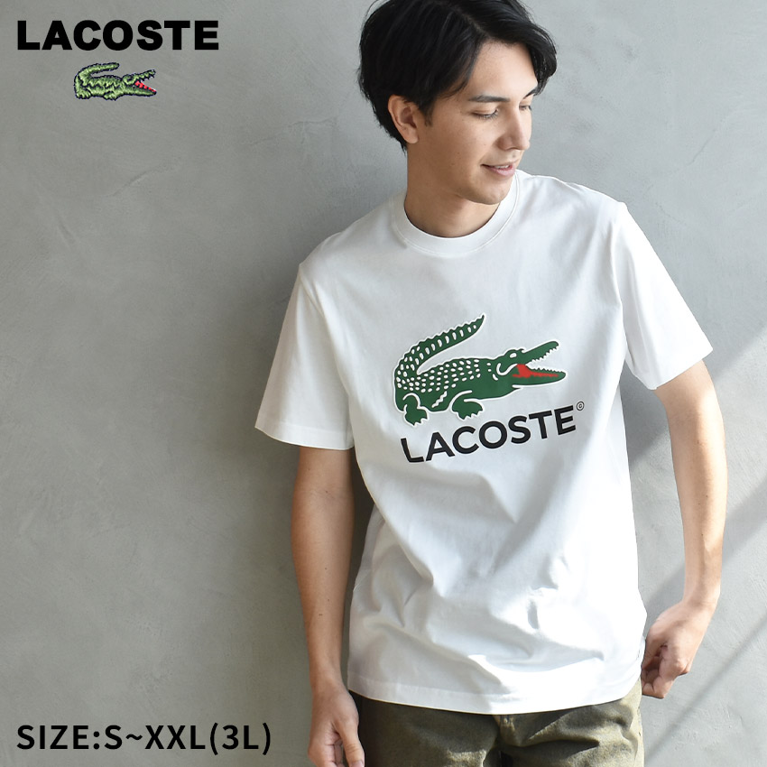 LACOSTE（ラコステ） 半袖Tシャツ メンズ COTTON JERSEY SIGN PRINT