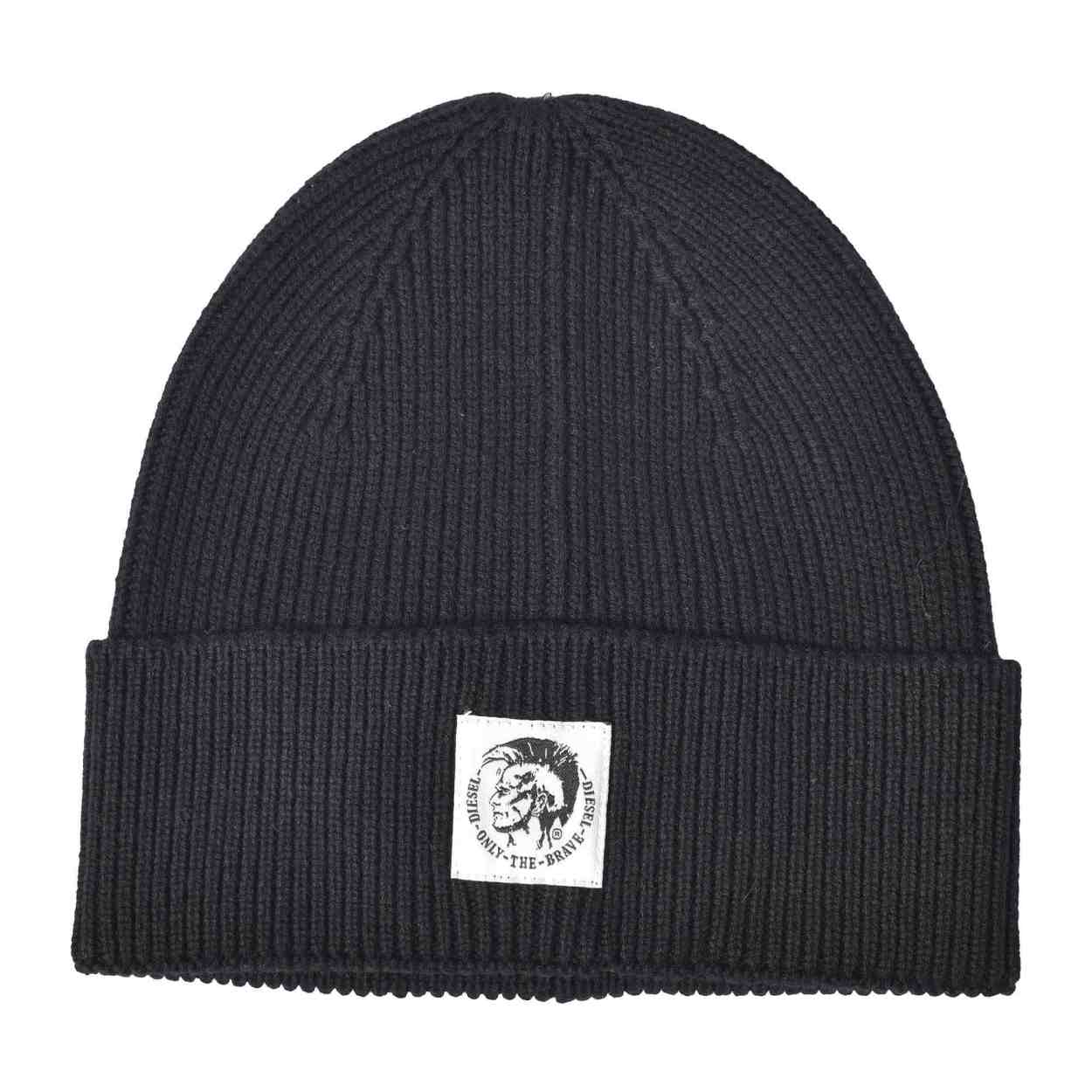 （ゆうパケット送料無料）ディーゼル ニット帽 メンズ レディース K-CODER-FULLY CAP DIESEL A02881 0DAOB ホワイト  ネイビー ブラック 白 黒 ロゴ