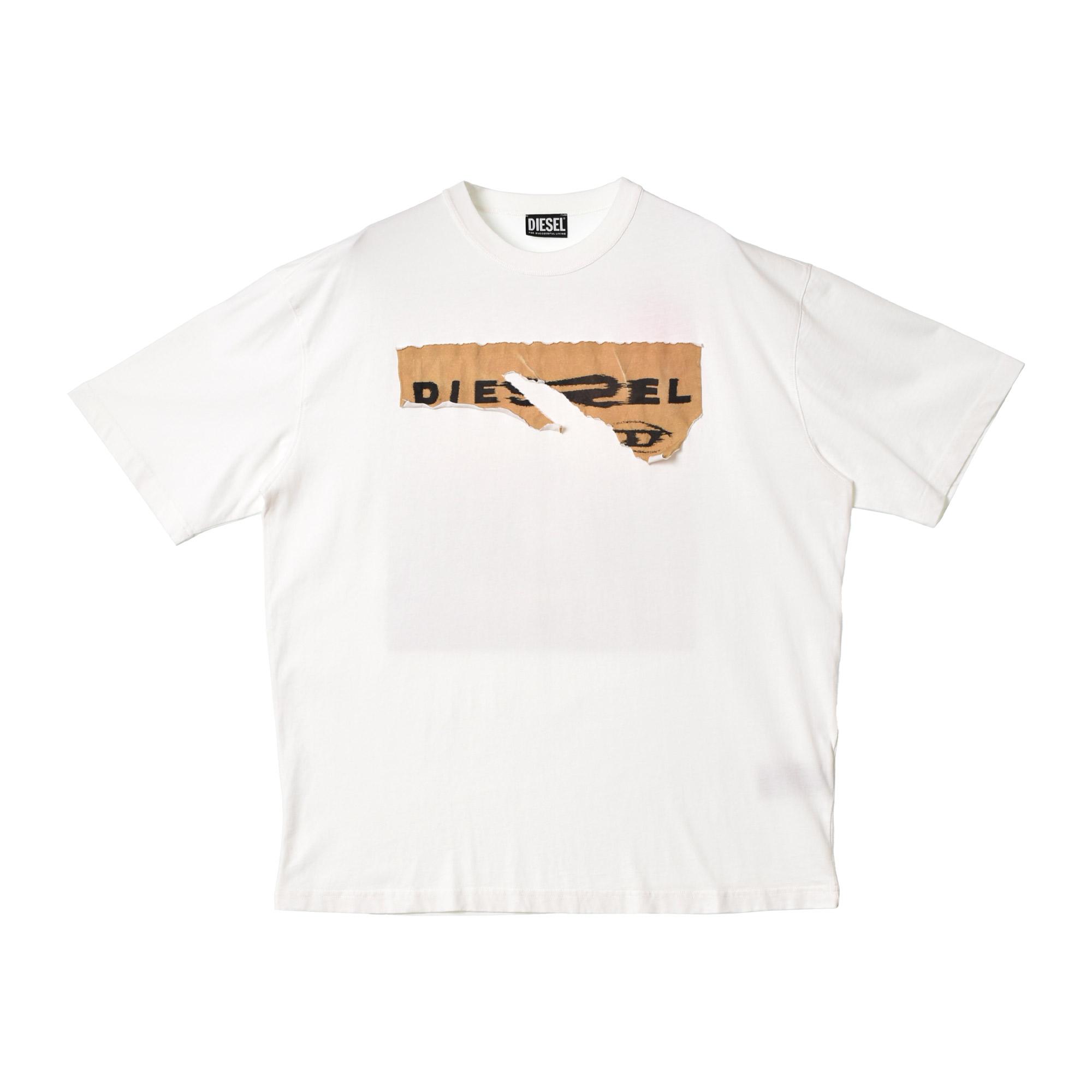 ディーゼル 半袖Tシャツ メンズ T-WASH-POFF DIESEL A085260JYYF ブラック 黒 ホワイト 白 トップス 半袖 Tシャツ 重ね着 ロゴ | DIESEL | 01