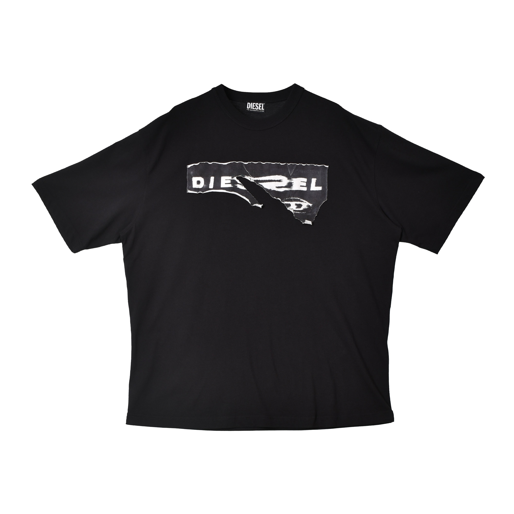 送料無料 ディーゼル 半袖Tシャツ メンズ T-WASH-POFF DIESEL A085260JYYF ブラック 黒 ホワイト 白 トップス 半袖 Tシャツ 重ね着 ロゴ