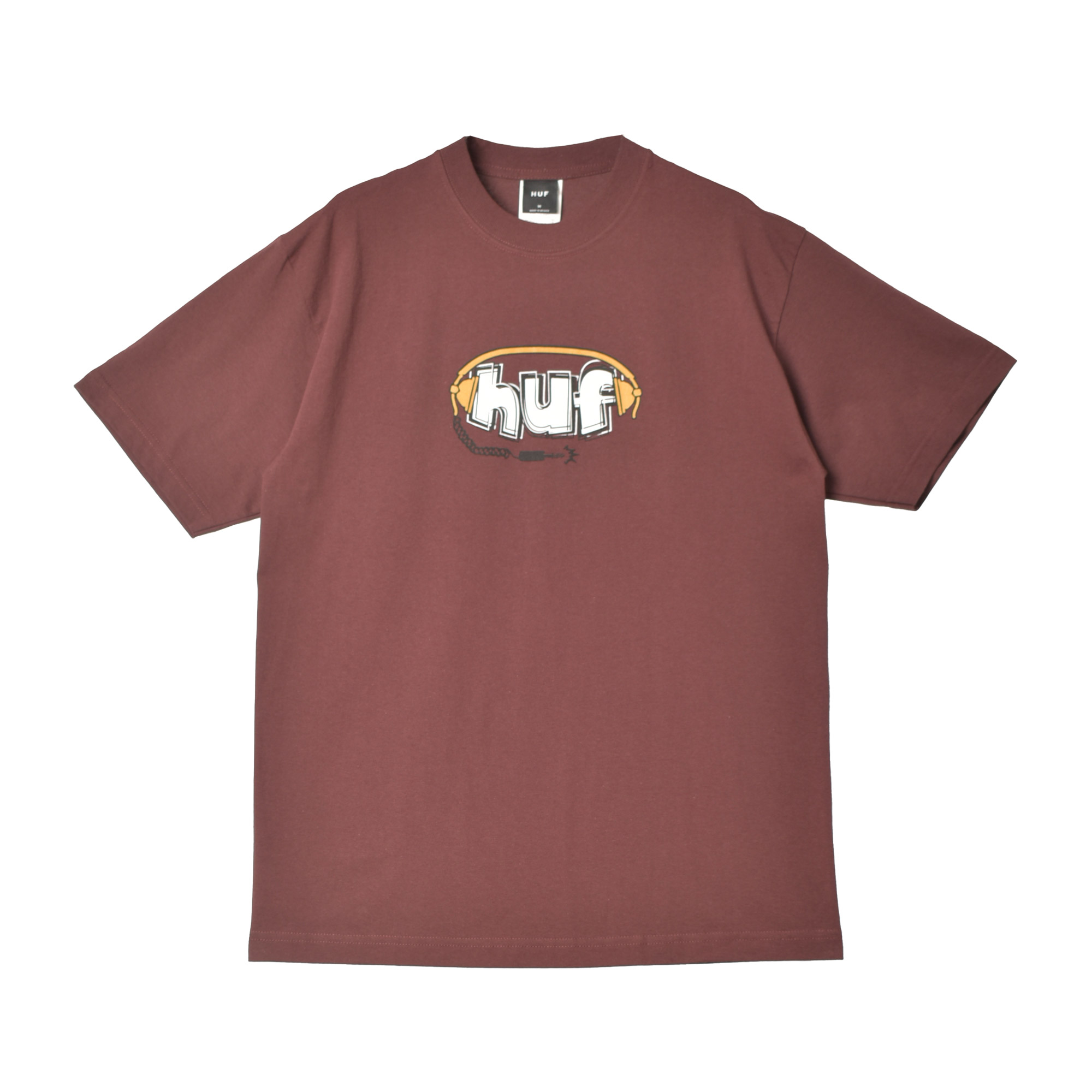 ハフ 半袖Tシャツ メンズ PLUG ME IN S／S TEE HUF TS02134 ブラウン ...