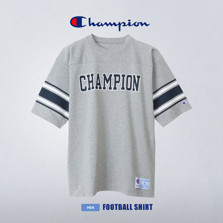 送料無料 チャンピオン 半袖Tシャツ メンズ フットボールTシャツ CHAMPION C3-X320...