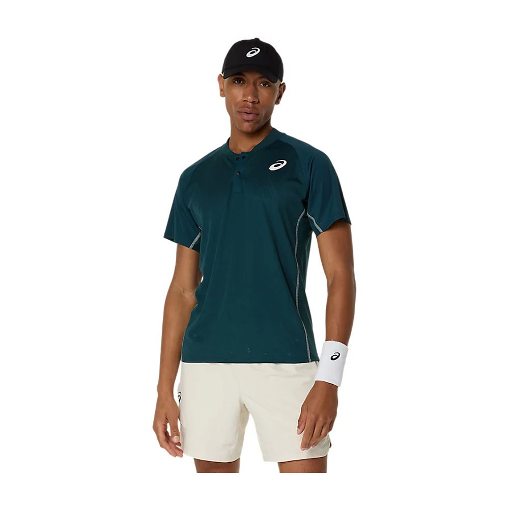 アシックス 半袖ポロシャツ メンズ ACTIBREEZEポロシャツ ASICS 2041A322 ホワイト 白 パープル 紫 テニス ウェア トレーニング | ASICS | 03