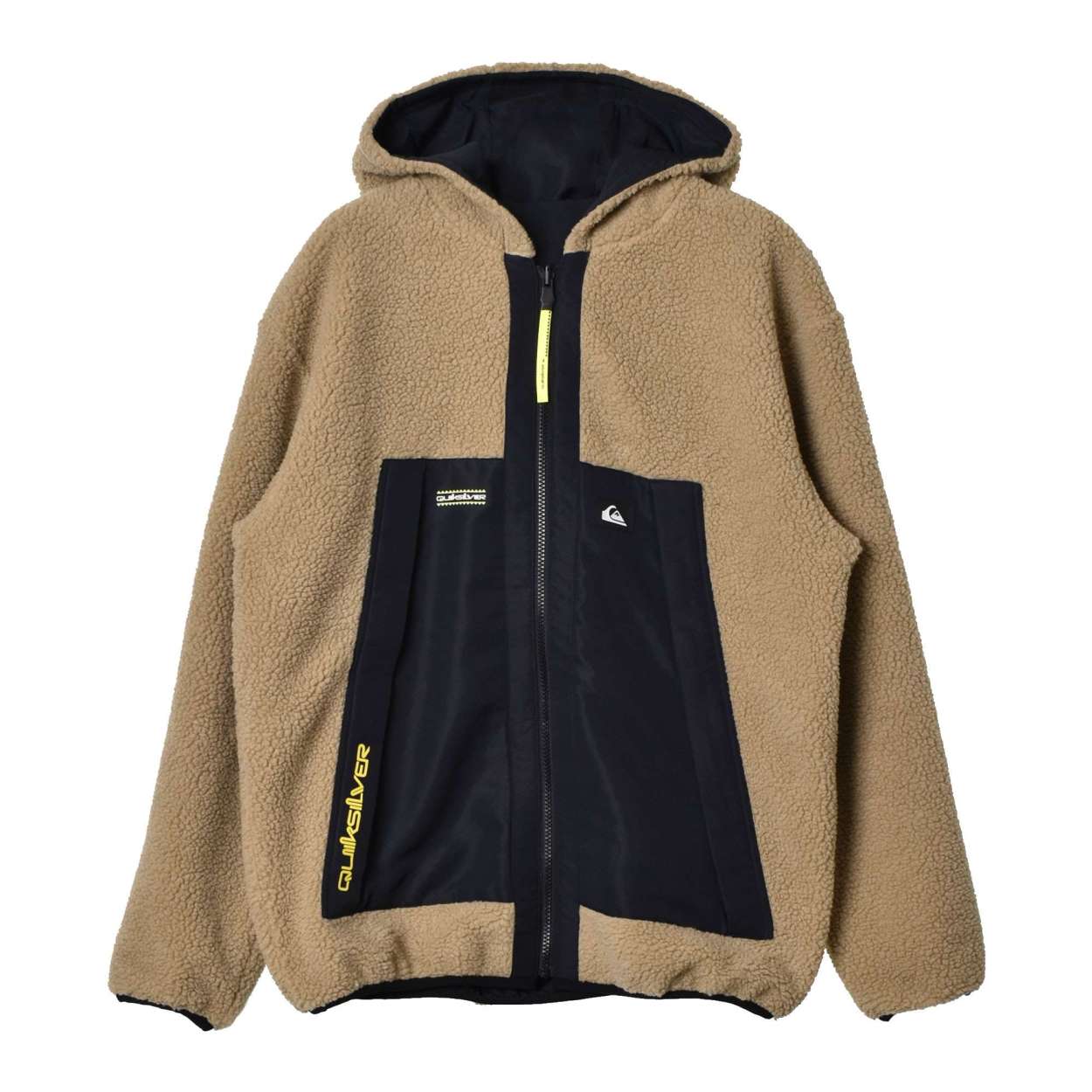 クイックシルバー ジャケット メンズ リバーシブルボアフーディー QUIKSILVER QJK214000 ネイビー 紺 ホワイト 白 ボア  リバーシブル