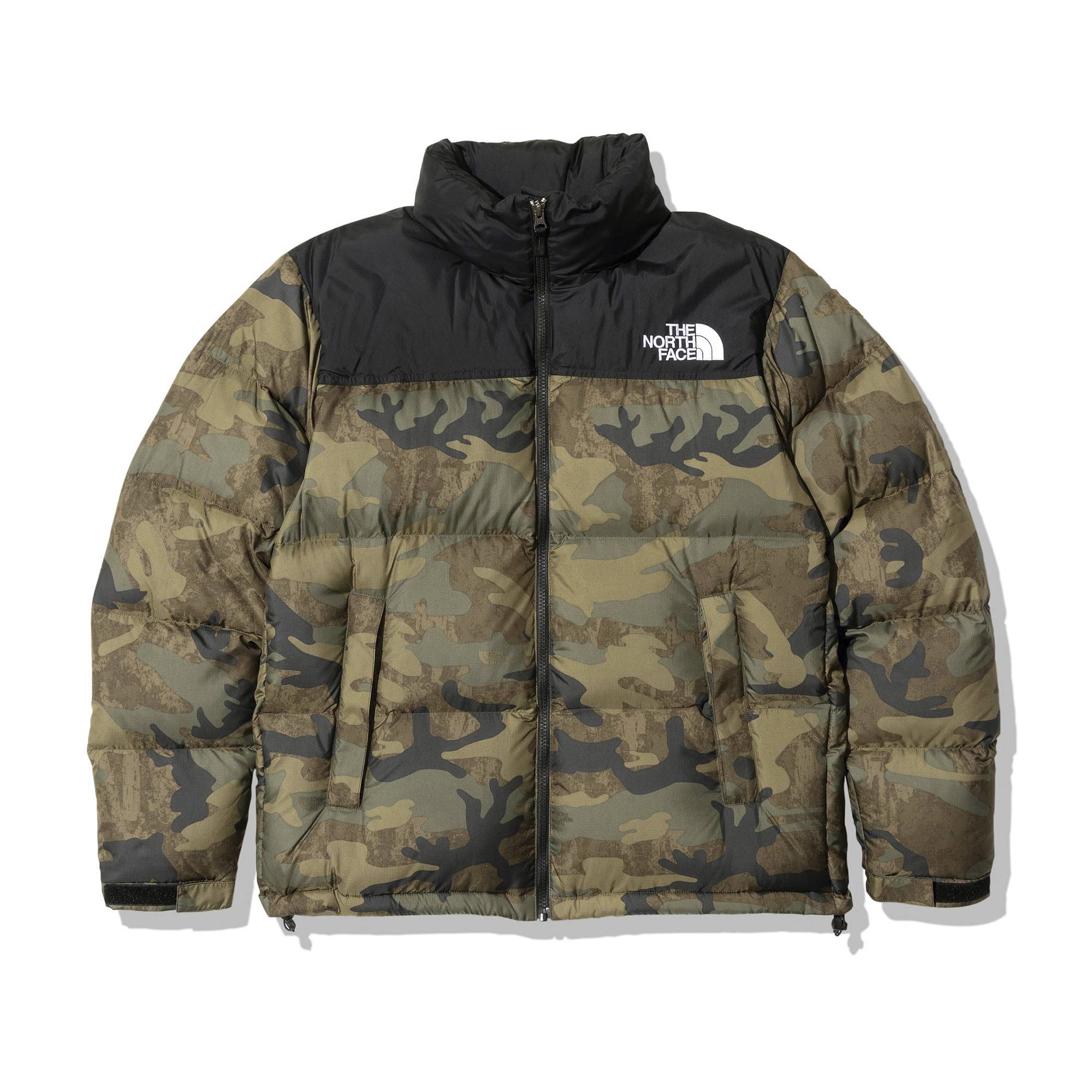 ザ ノースフェイス ダウンジャケット メンズ ノベルティーヌプシジャケット THE NORTH FACE ND92235 カモ カーキ 迷彩柄 ウェア