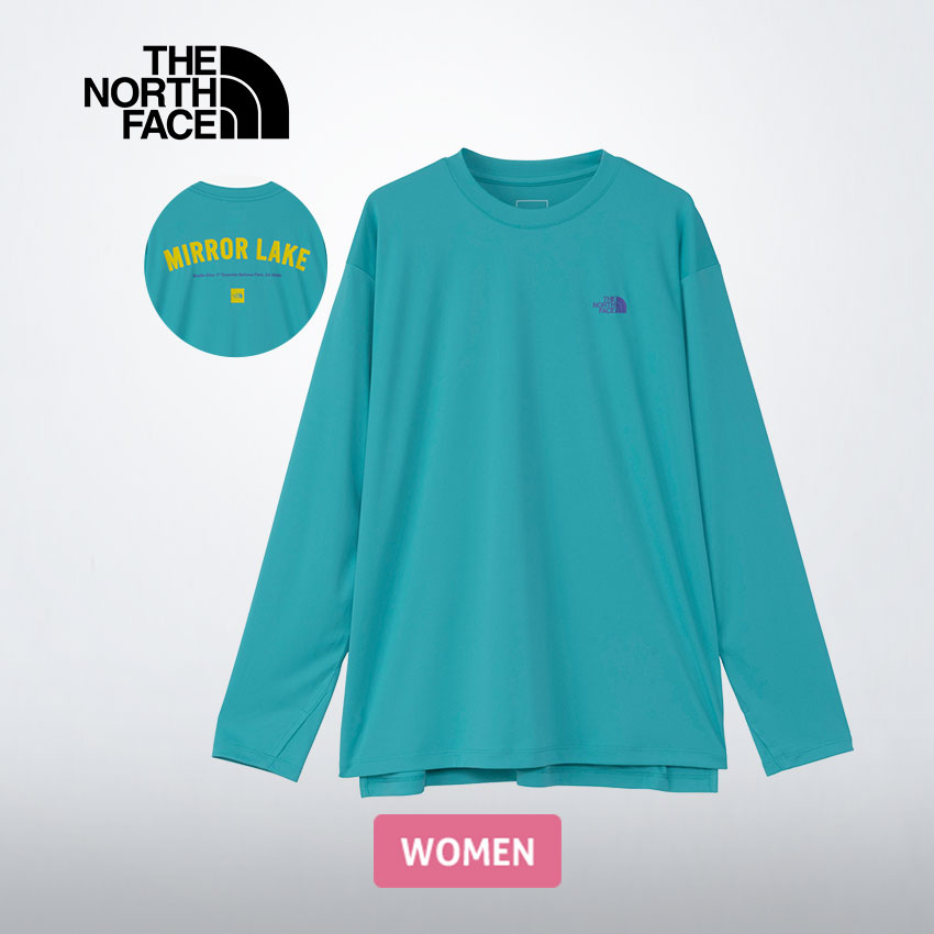 ザ ノースフェイス 長袖Tシャツ レディース ロングスリーブウォータースムースティー THE NORTH FACE NTW12432 ホワイト 白 紺｜z-sports｜03