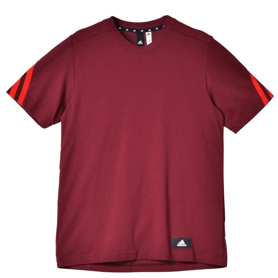 （ゆうパケット送料無料）アディダス 半袖Tシャツ メンズ FI 3ストライプス Tシャツ ADIDAS CO093 赤 グレー ブラック｜z-sports｜03