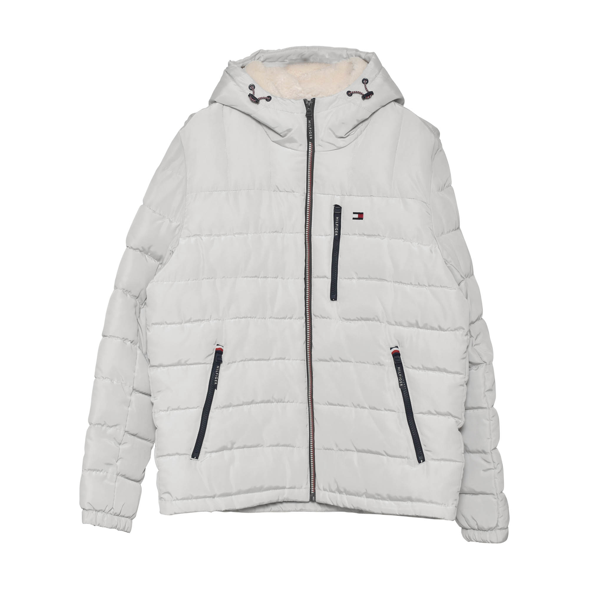 トミーヒルフィガー アウター メンズ QUILTED POLYTWILL PUFFER JACKET WITH SHERPALINED HOODY TOMMY HILFIGER 151AP213 黒 白 送料無料