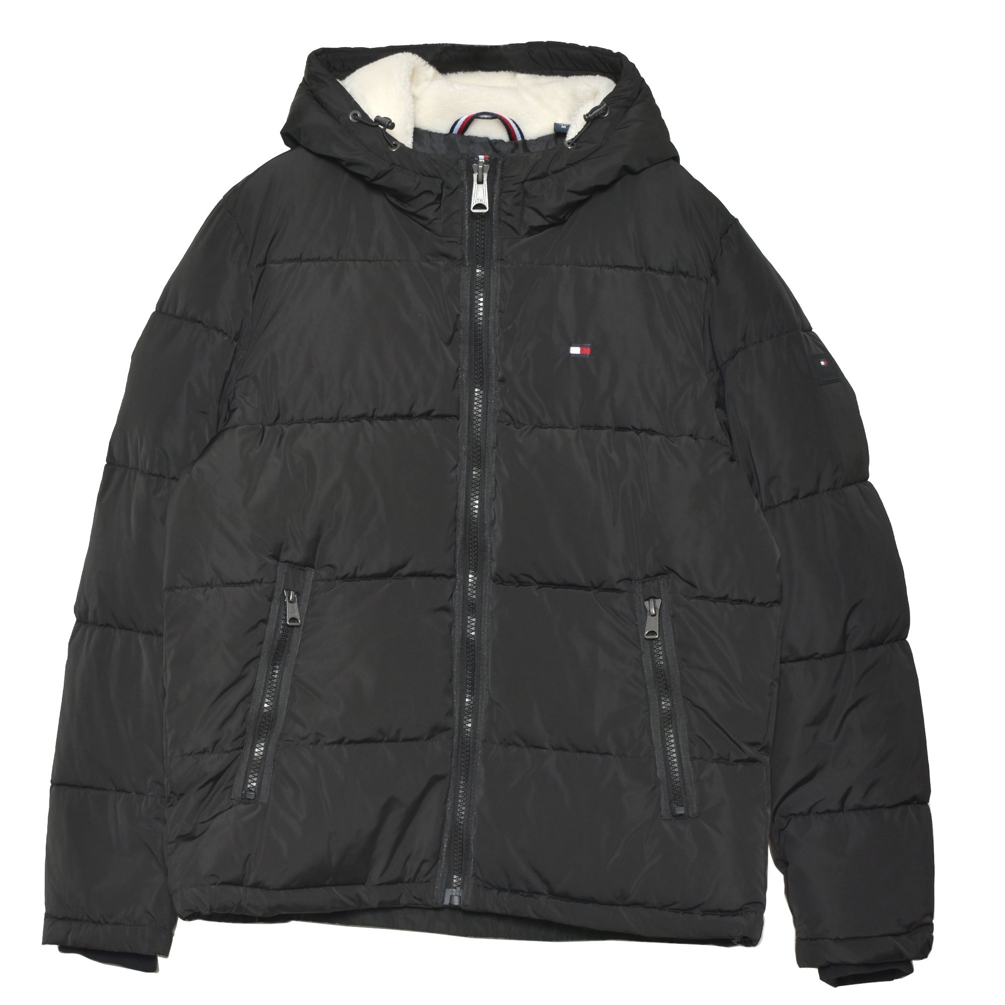 トミーヒルフィガー アウター メンズ CLASSIC PUFFER JACKET WITH SOFT SHERPA LINED HOOD TOMMY HILFIGER 150AP123 黒 送料無料｜z-sports｜02