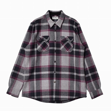 バブアー カジュアルシャツ メンズ RHOBELL TAILORED SHIRT BARBOUR MSH5253 ブラック 黒 グレー トップス 長袖シャツ ブランド