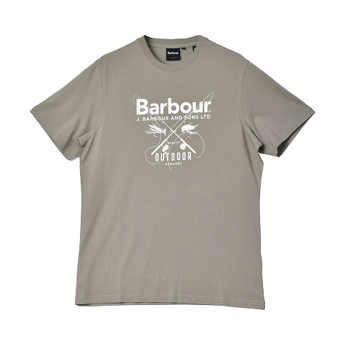 （ゆうパケット可） バブアー 半袖Tシャツ メンズ FLY TEE BARBOUR MTS1256 ホワイト 白 ベージュ ウェア トップス 半袖 Tシャツ おしゃれ プリント｜z-sports｜03