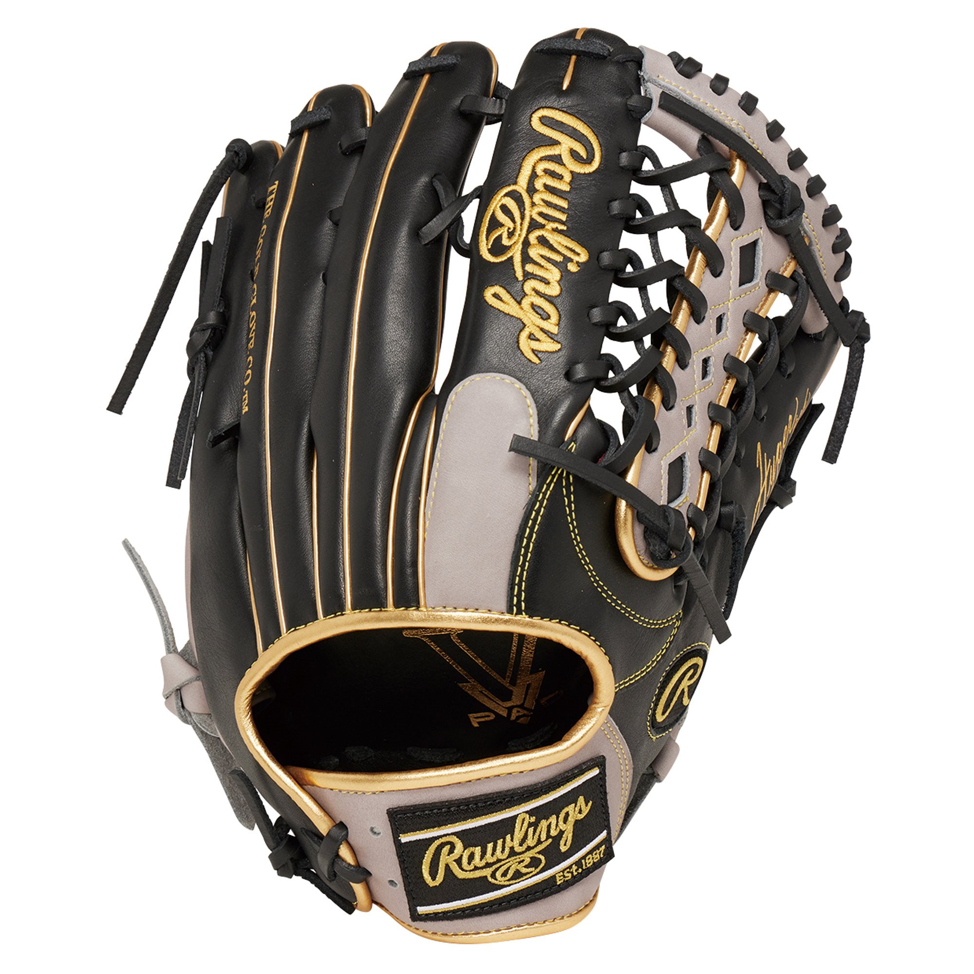 Rawlings プロモデル 軟式グローブ 黒/緑/白 Rawlings プロモデル 軟式グローブ 黒/緑/白