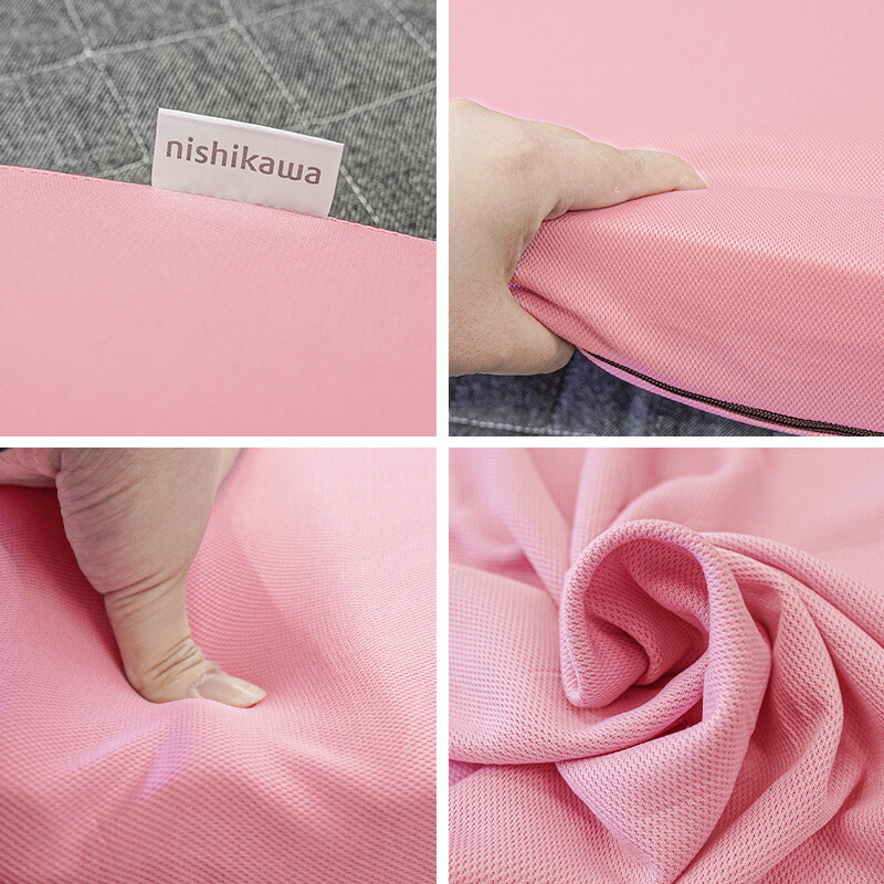 西川（nishikawa） ごろ寝マット 60×180cm 三つ折り 波型 高反発