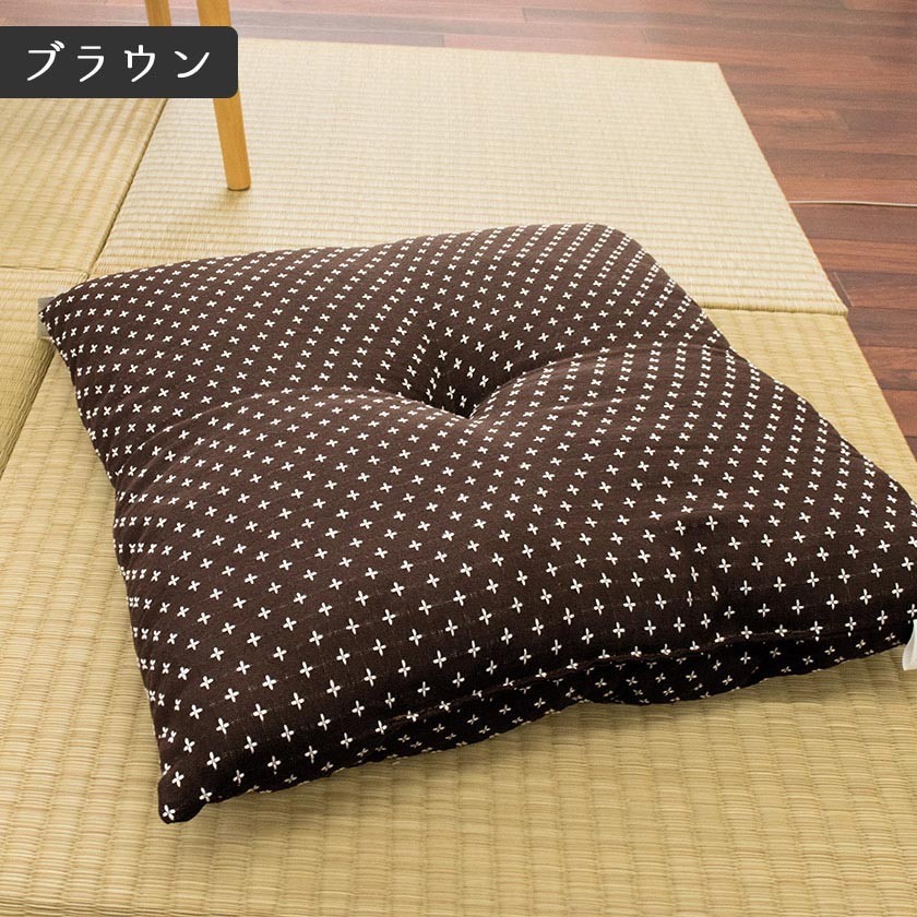 座布団 本体 銘仙判 55×59cm 絣 座ぶとん 詩織 座蒲団 1枚から送料無料 |  | 04