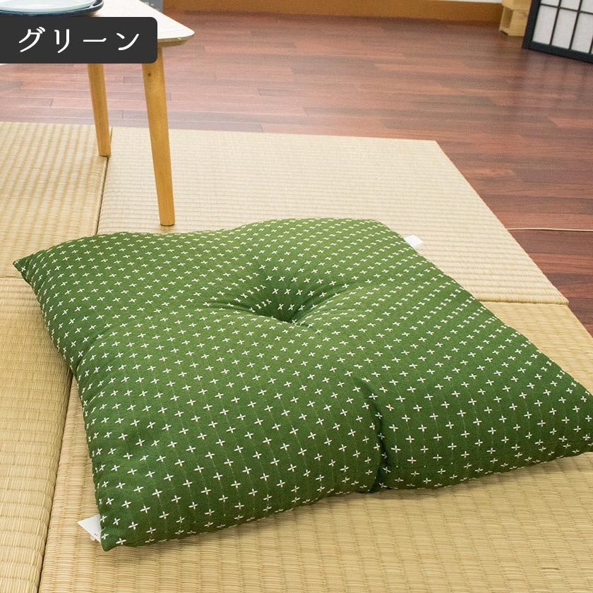 座布団 本体 銘仙判 55×59cm 絣 座ぶとん 詩織 座蒲団 1枚から送料無料 |  | 01