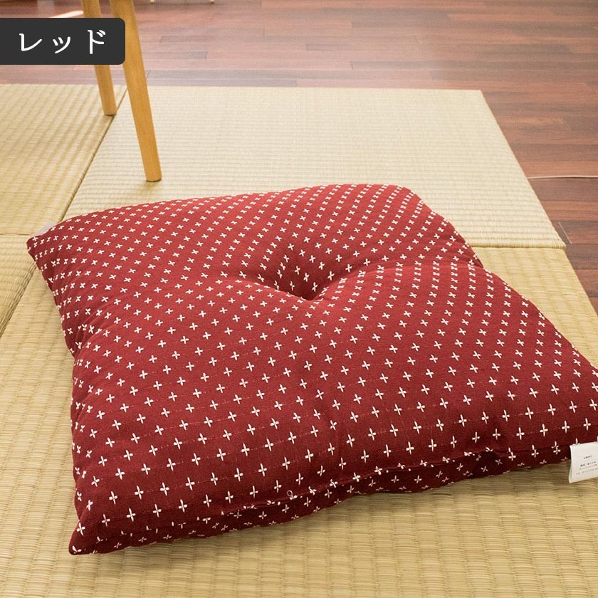 座布団 本体 銘仙判 55×59cm 絣 座ぶとん 詩織 座蒲団 1枚から送料無料 |  | 02