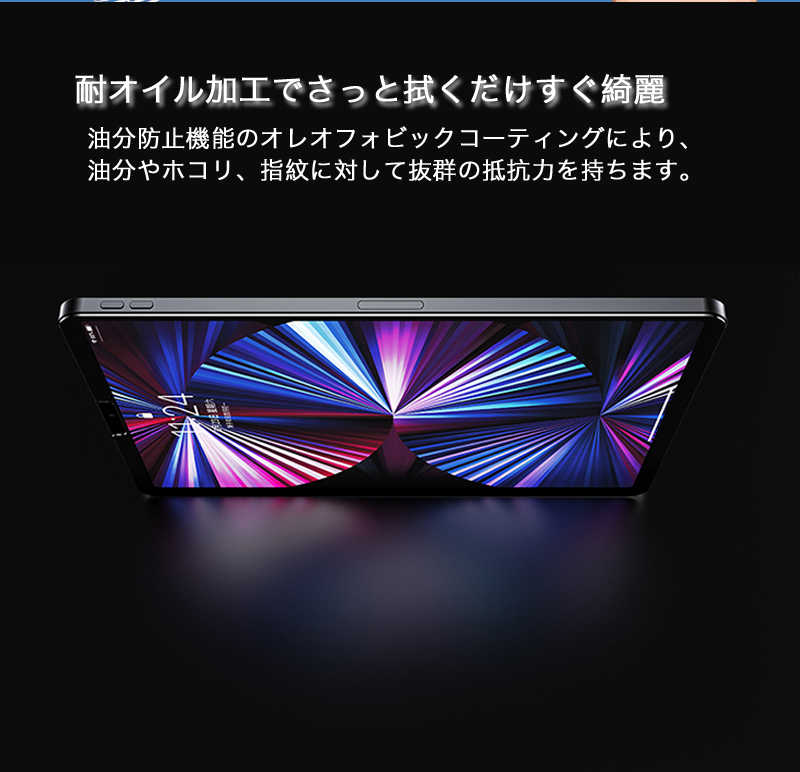 iPadPro 11インチ 2024新型 フィルム ブルーライトカット 耐衝撃 iPadPro 9.7インチ 10.5インチ 強化ガラス 保護フィルム 9H 超薄 アイパッド プロ｜zacca-15｜06