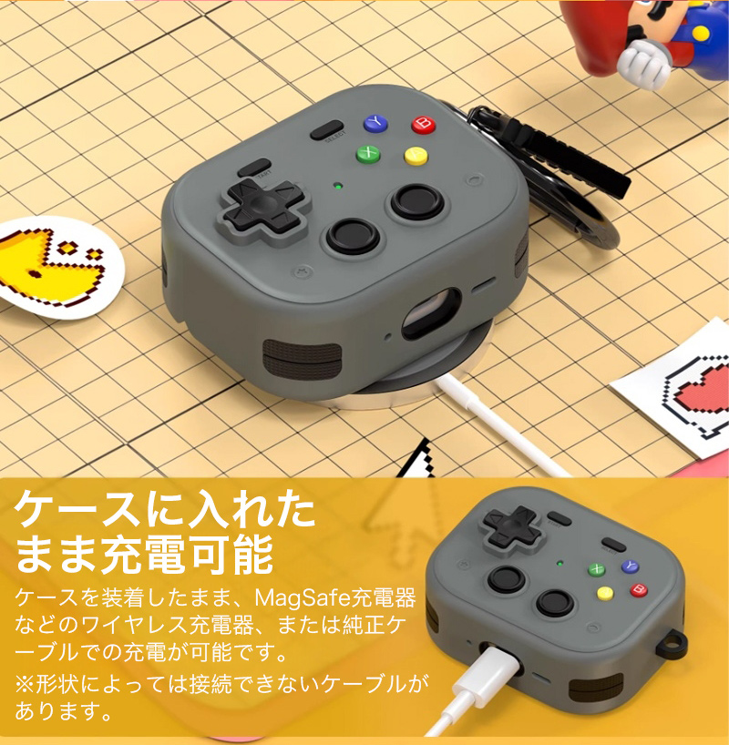 AirPods Pro 2 3 1 ケース airpods4 シリコン カバー ゲーム機風 物理