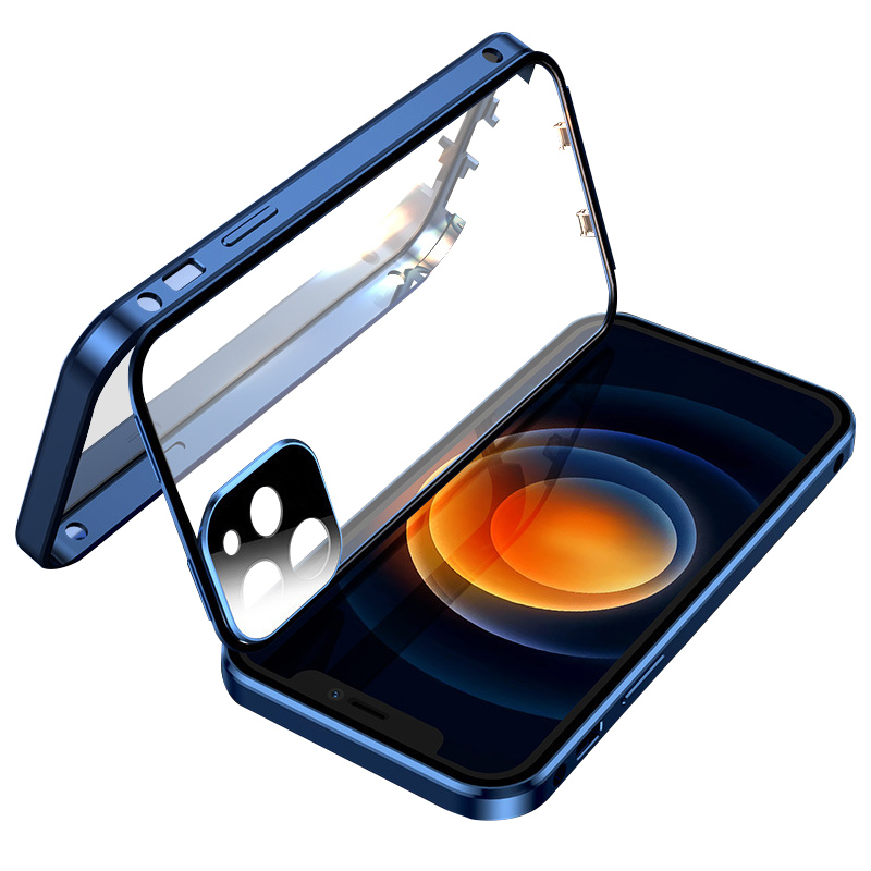 iPhone12 Pro Max ケース 耐衝撃 iphone12 ケース おしゃれ iPhone 12 Pro ケース メタル 強化ガラス スマホケース iPhone 12 クリアカバー 充電ケーブル付｜zacca-15｜02