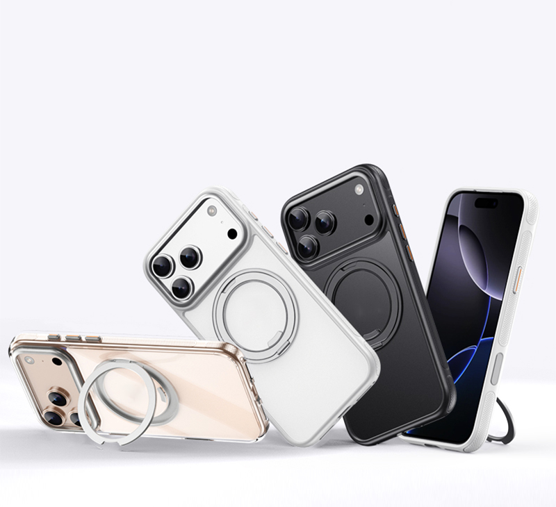 iPhone17 ケース MagSafe リング付き iPhone 17e クリア スタンド