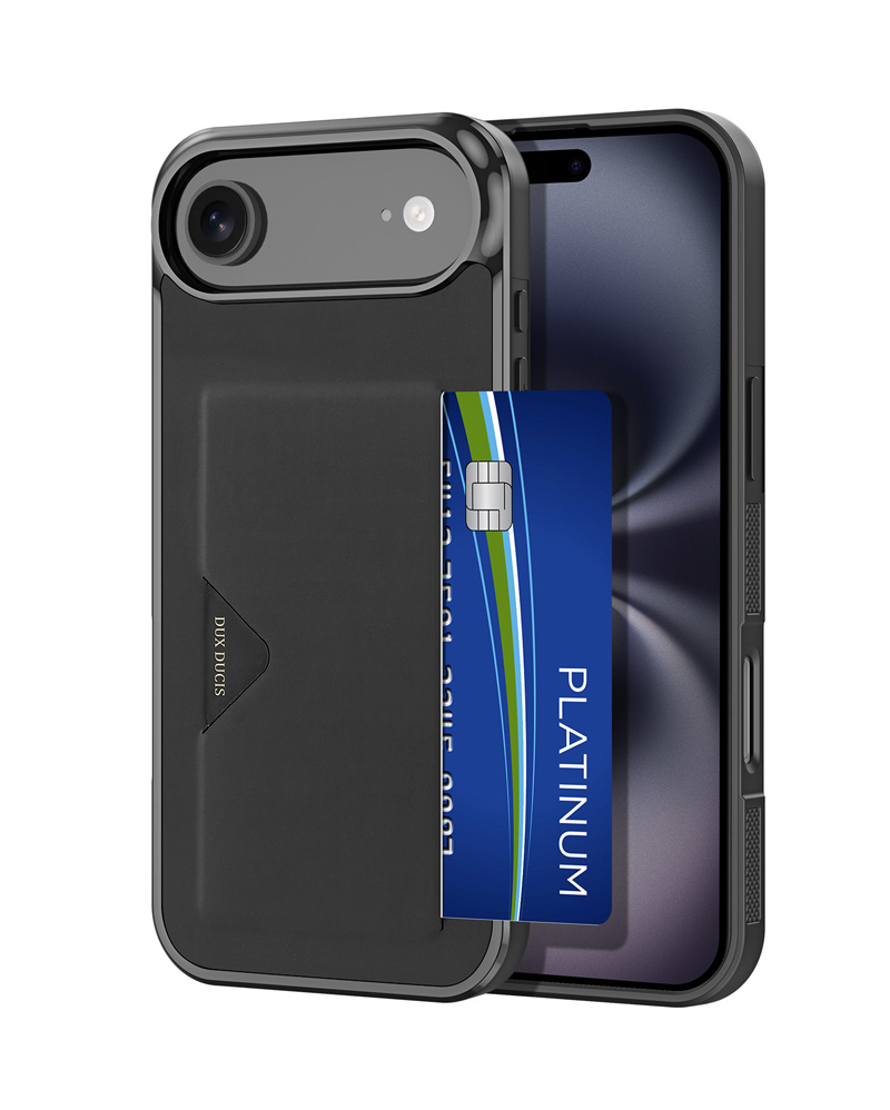 iPhone17 ケース 耐衝撃 Pro Max レザー カード収納 ポケット付き