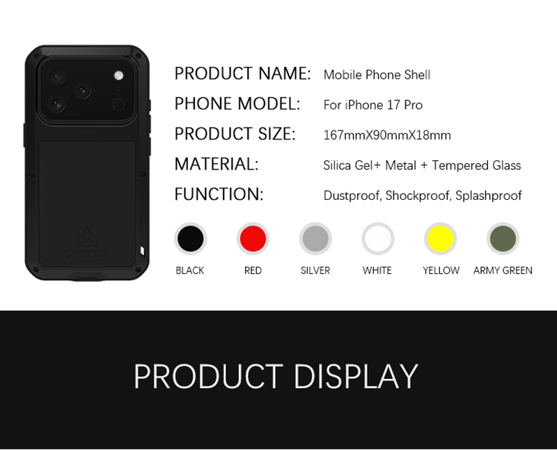 iPhone17 Pro Max ケース 耐衝撃 iPhone16e iPhone15 14 Plus ケース 全面保護 iPhone13 12 mini ケース iPhone11 XR XS X フルカバー 生活防水 アウトドア 頑丈 |  | 08
