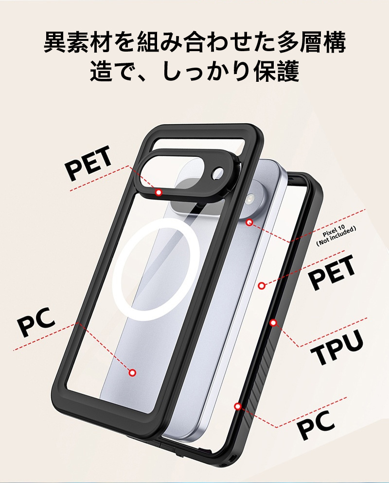 Google Pixel11 pro xl ケース 防水 IP68 グーグルピクセル10a MagSafe