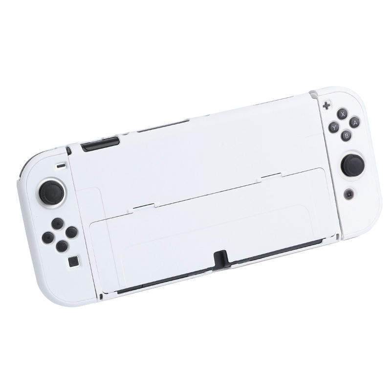 Nintendo Switch 有機ELモデル クリアケース 分体式 ニンテンドー スイッチ カバー 耐衝撃 ハードケース 衝撃吸収 PC素材 スタンド機能 Joy-Conの着脱OK｜zacca-15｜02