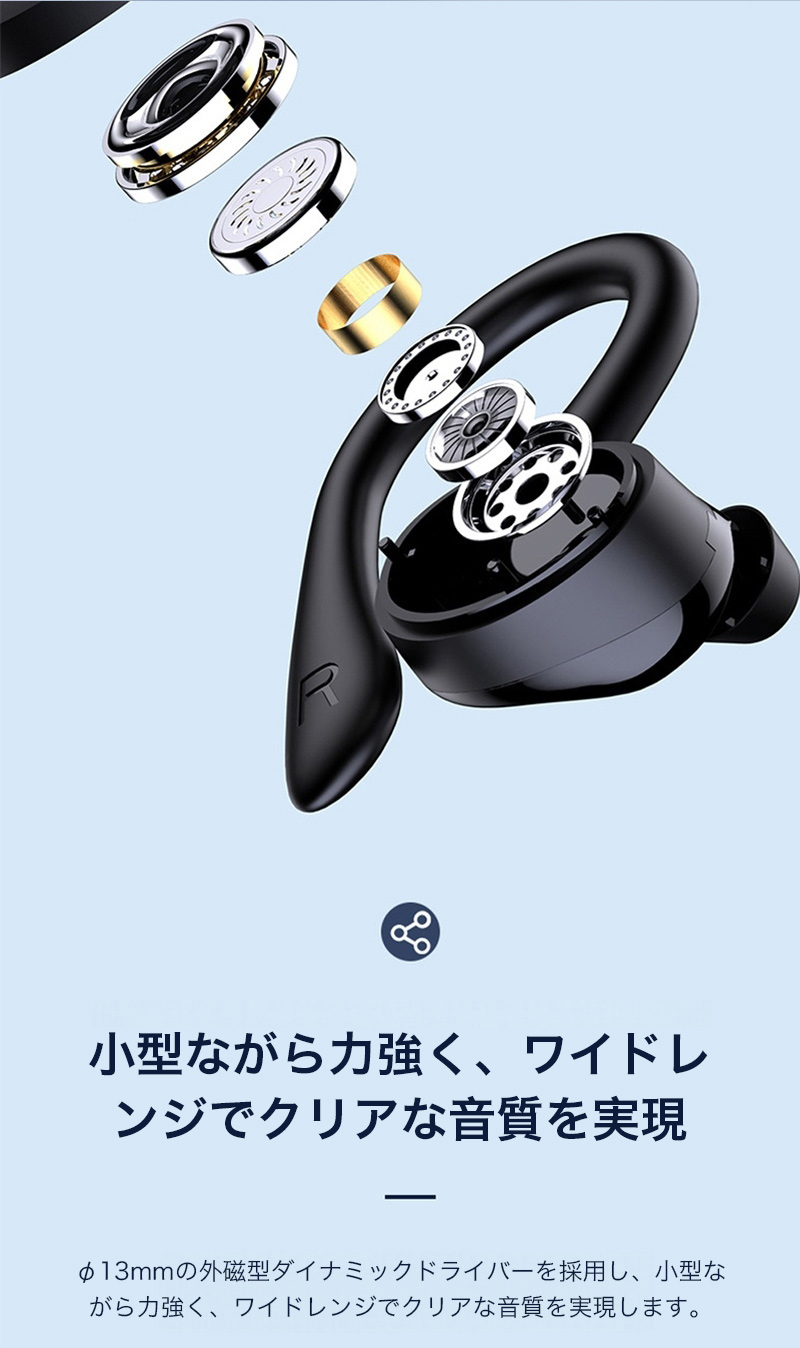 イヤフォン ワイヤレスイヤホン Bluetooth 完全ワイヤレス イヤホン