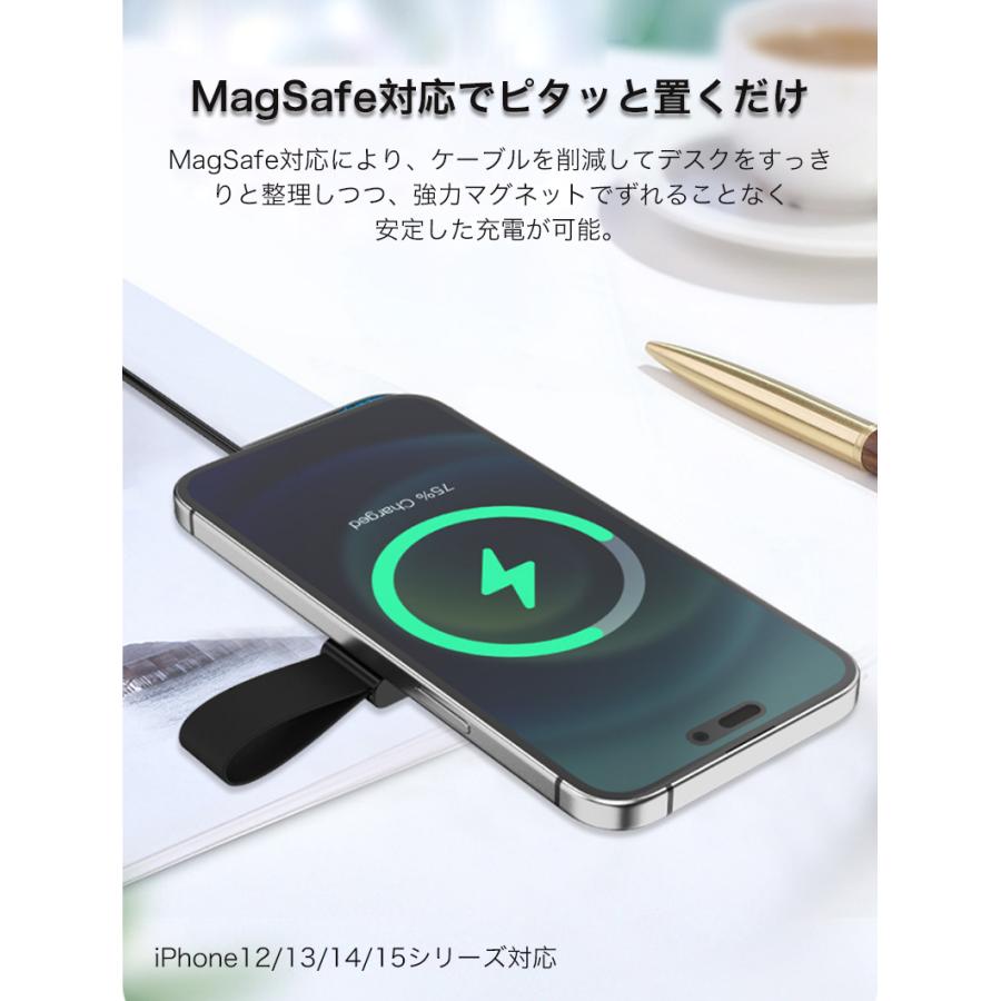magsafe充電器 スタンド ワイヤレス充電器 iphone 15 14 magsafeリング スタンド 15W 急速 ワイヤレス充電器 magsafe AppleWatch 充電器 AirPods pro 充電器｜zacca-15｜03