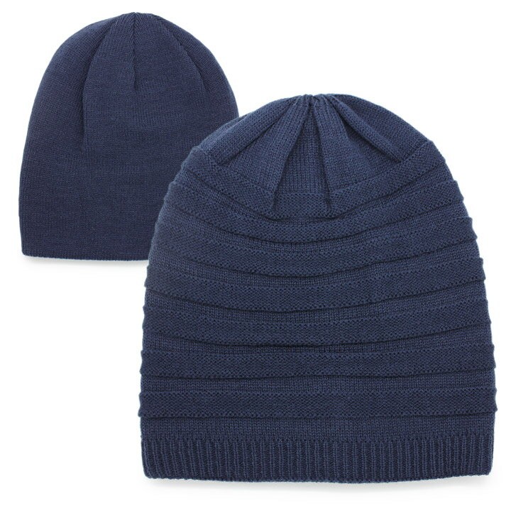 ニット帽 リバーシブル 帽子 メンズ レディース 秋冬 Bumpyルーズ