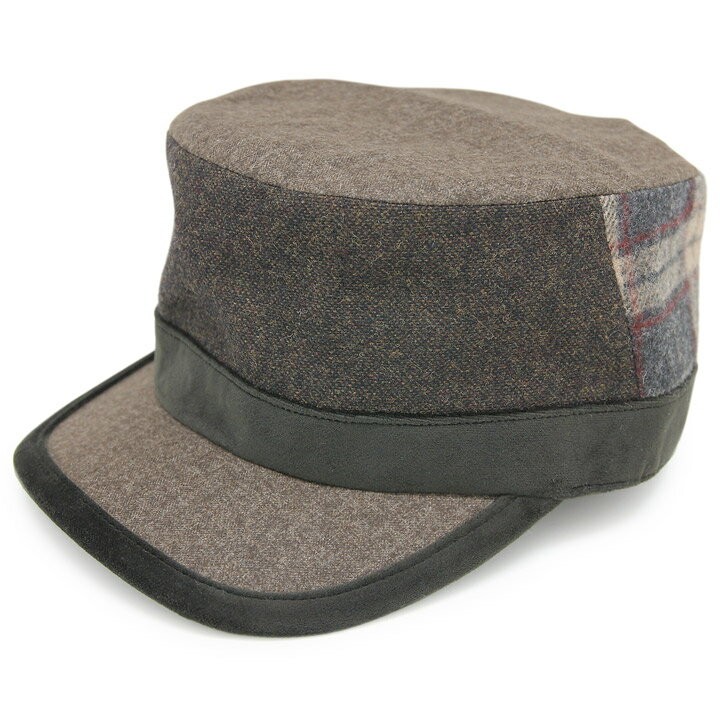 ネルSwitchワークキャップ メンズ 帽子 秋冬 フランネル ツイード