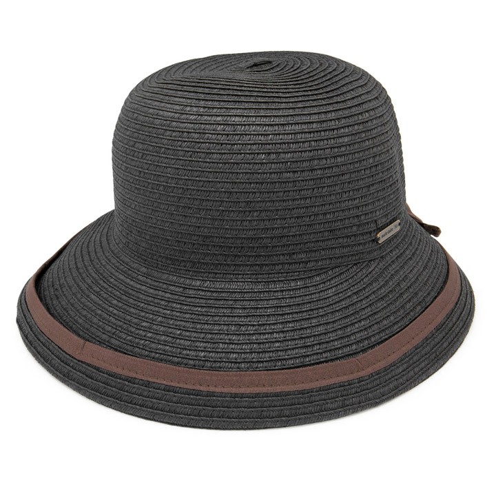 麦わら帽子 レディース 春夏 つば広 UVカット リボン さらっと快適 パイピング キャペリン |  | 01