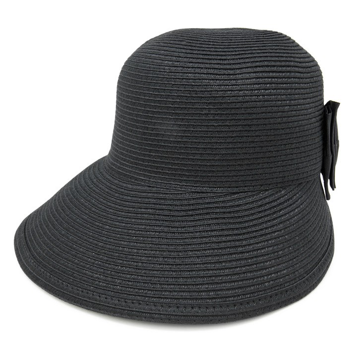 麦わら帽子 レディース 洗える ハット 折りたたみ UVカット 取外しリボン スリット | ブランド登録なし | 01