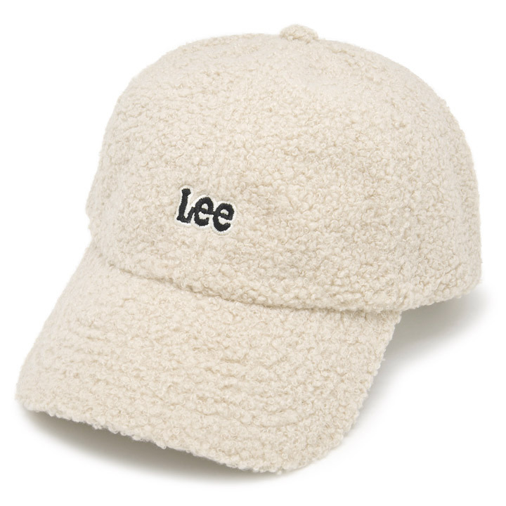 帽子 レディース 秋冬 メンズ Lee もこもこ ブークレ Lowキャップ