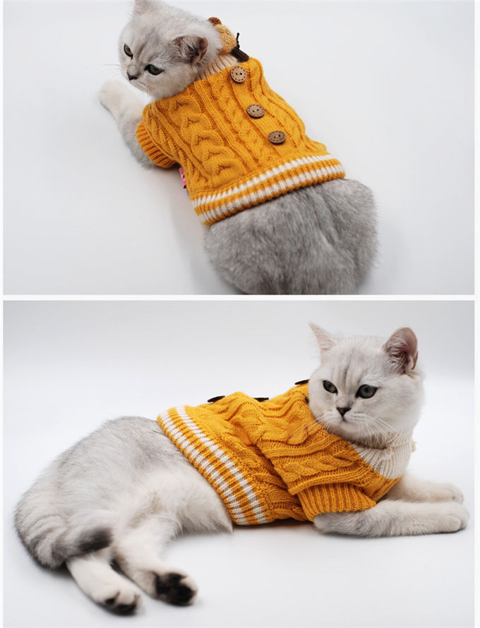 半額 キャット 猫服 セーター ニット カバーオール 厚手 キャットウェア ケーブル編み 可愛い ペット用品 ペットグッズ 猫の服 猫用 おもしろ 防寒 秋冬物 送料無料 Shipsctc Org