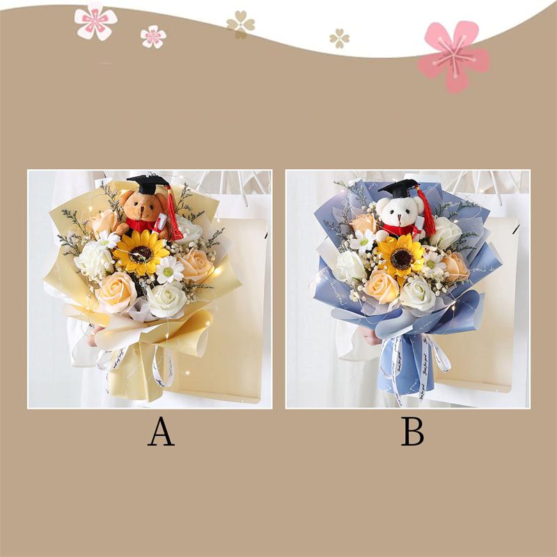 花束を手に petitBouqueNo.12♡Happy♡花束 クリスマス 誕生日 記念日 結婚