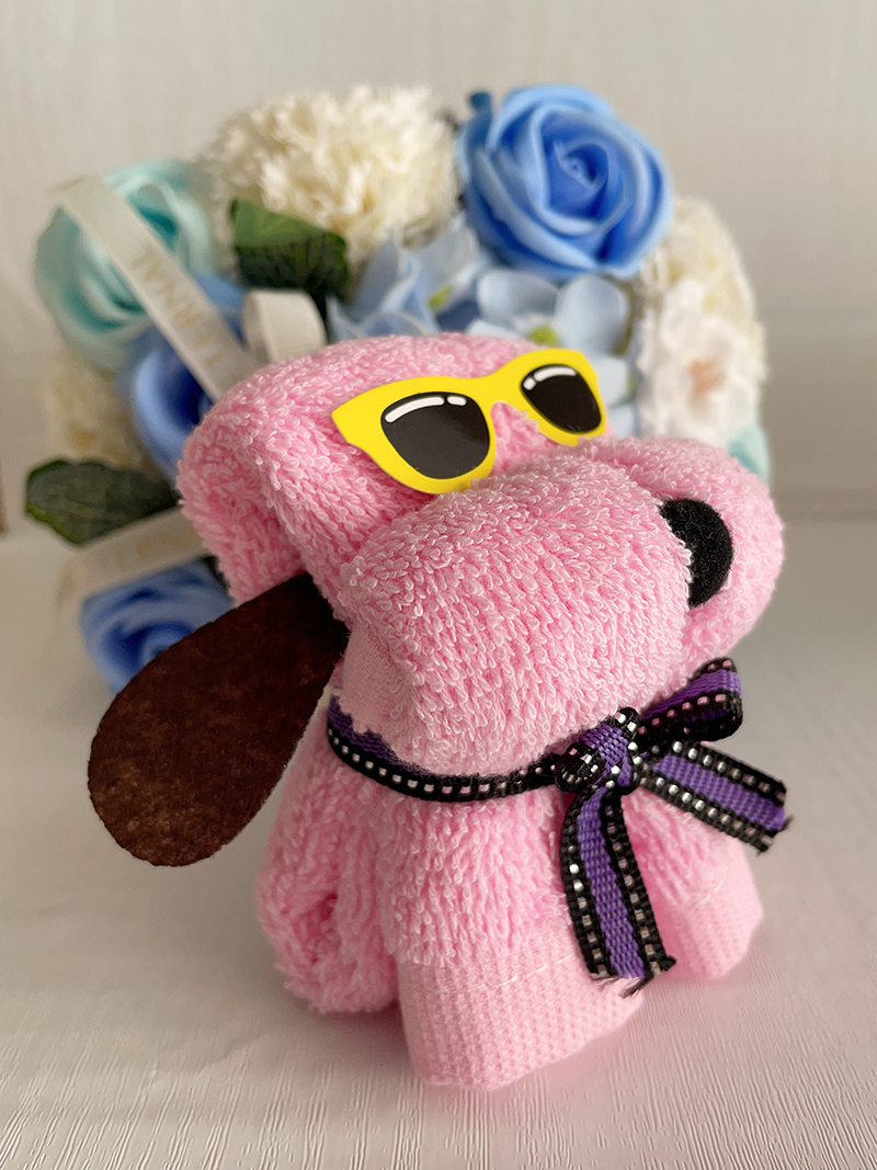 ミニタオル わんちゃん 犬 モチーフ ハンカチタオル 30cm×30cm ハンド