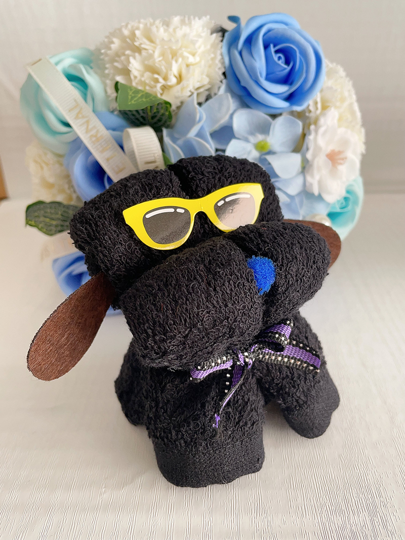 ミニタオル わんちゃん 犬 モチーフ ハンカチタオル 30cm×30cm ハンド