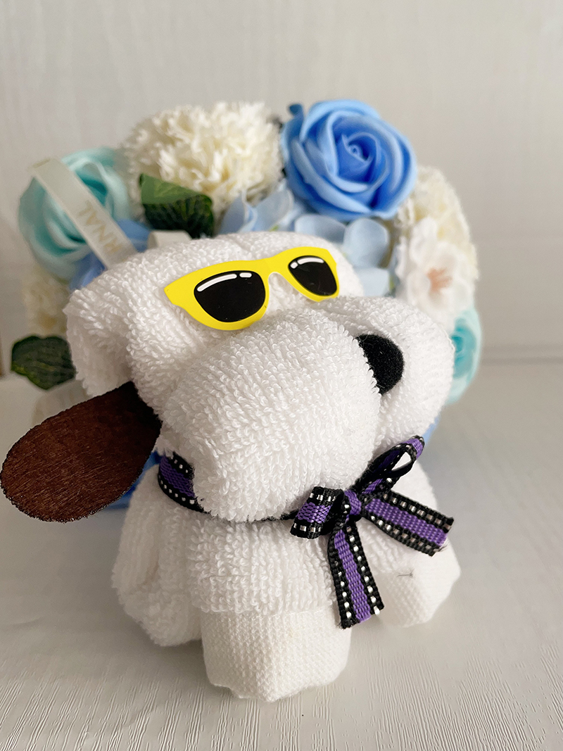 ミニタオル わんちゃん 犬 モチーフ ハンカチタオル 30cm×30cm ハンド