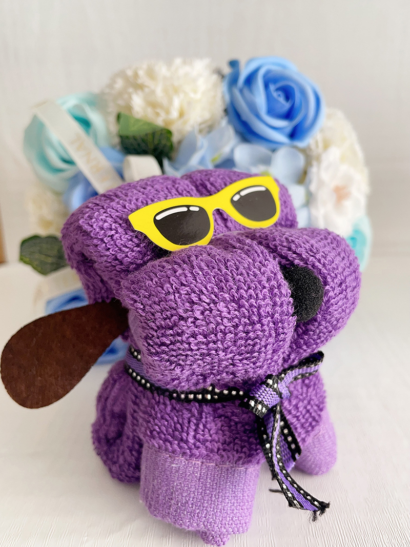 ミニタオル わんちゃん 犬 モチーフ ハンカチタオル 30cm×30cm ハンド
