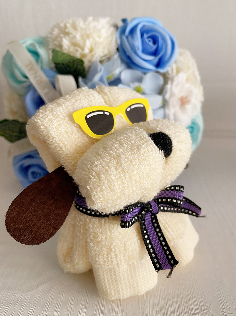 ミニタオル わんちゃん 犬 モチーフ ハンカチタオル 30cm×30cm ハンド