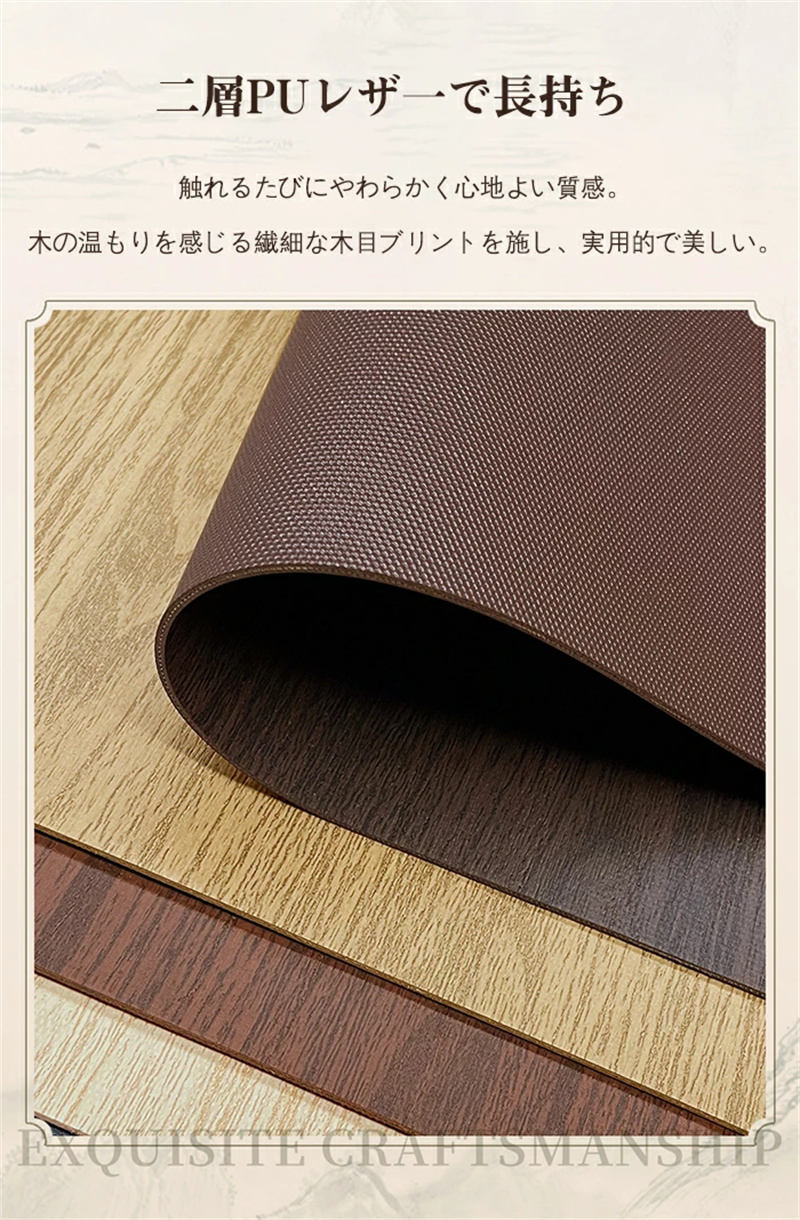 テーブルクロス 木目調 テーブルマット デスク...の詳細画像3